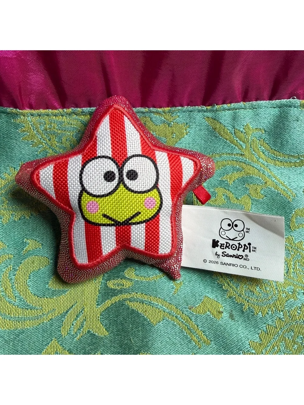 Keroppi Sanrio Star Plush Cat Toy NWOT